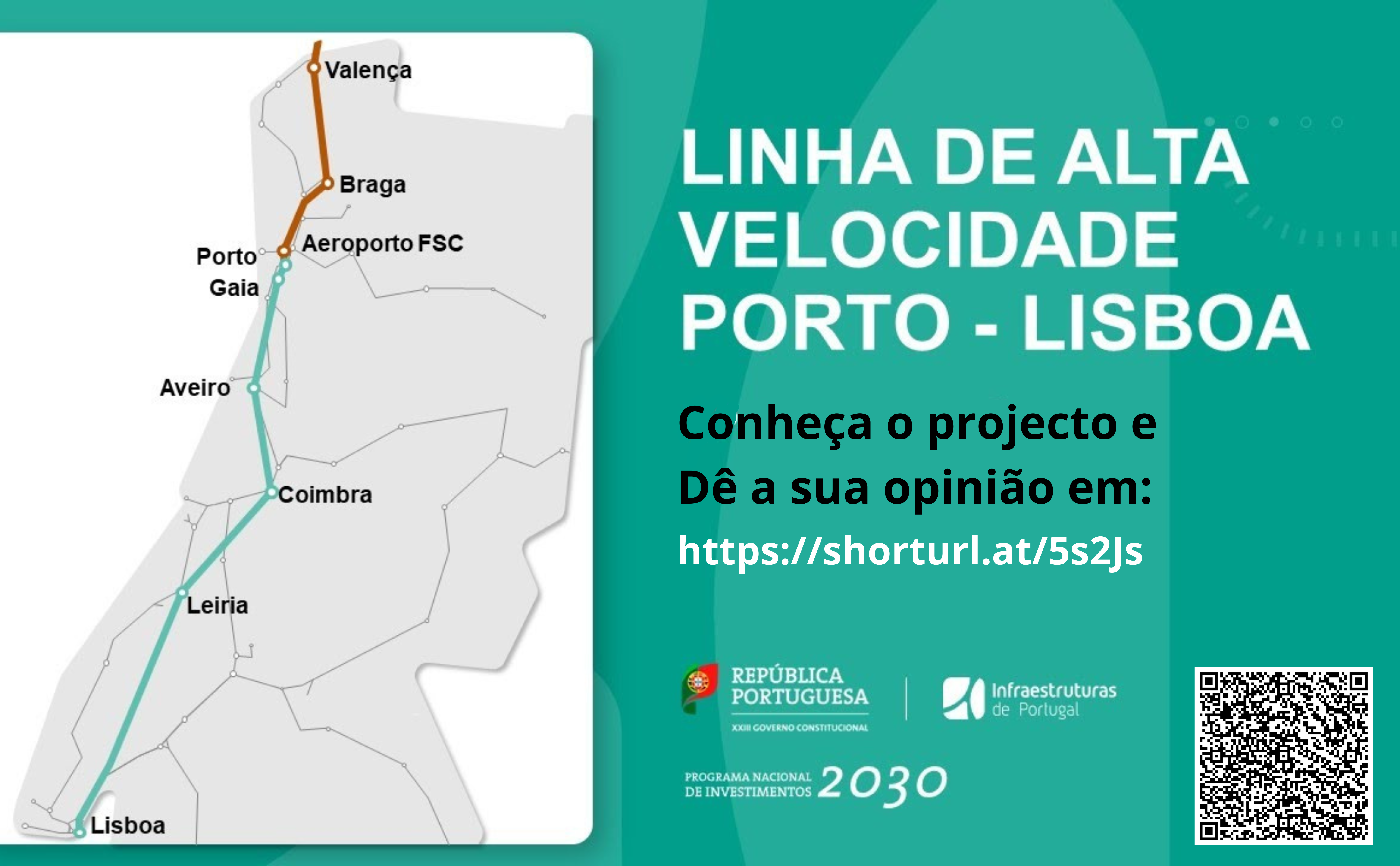 Imagem Consulta Pública Estudo Impacte Ambiental  Linha Ferroviária de Alte Velocidade até 21/03/2025